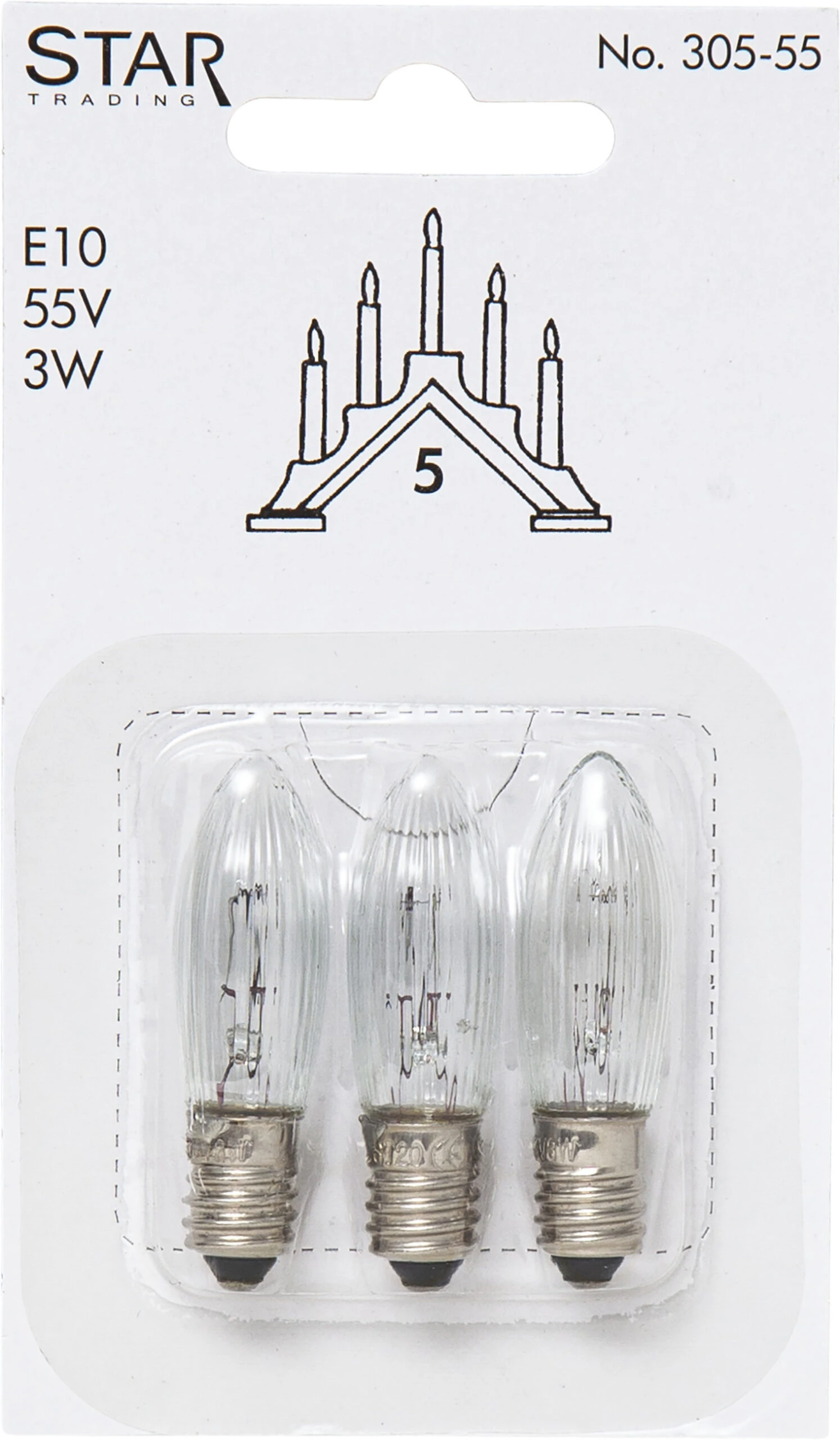 Star Trading Reservelamp E10 3-pack - Afbeelding 2