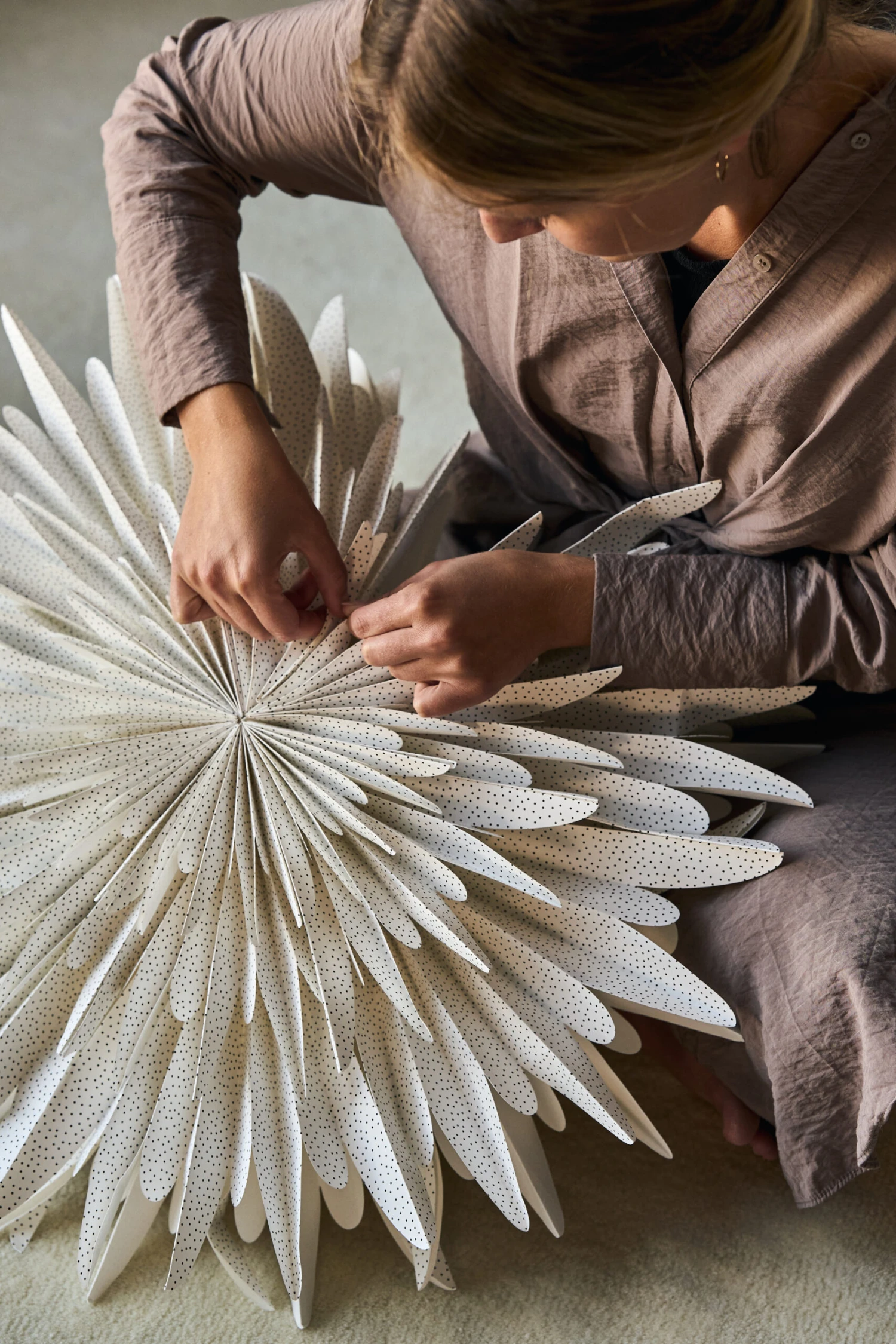 Luna Adventsster Wit Met Stippen - Afbeelding 4