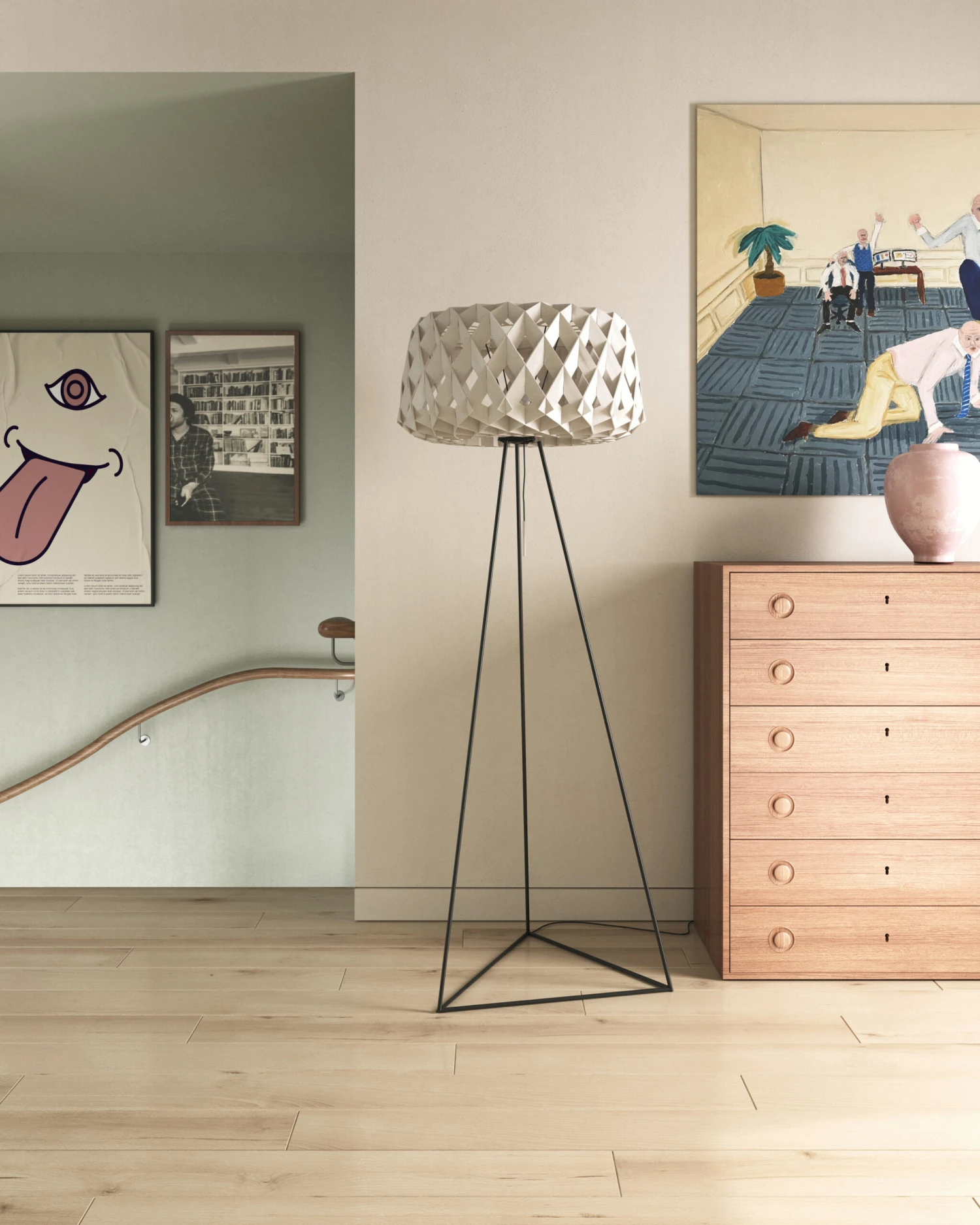 Pilke Signature Tripod Vloerlamp Ø60 Cm - Afbeelding 2